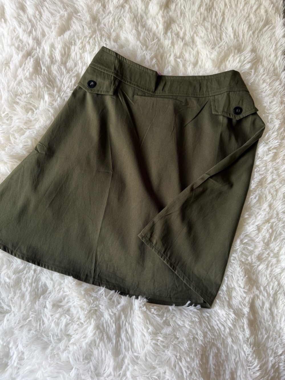 Gorlya Olive Green Stretch Mini Skirt Girls 14 Women XXS Casual Lightweight